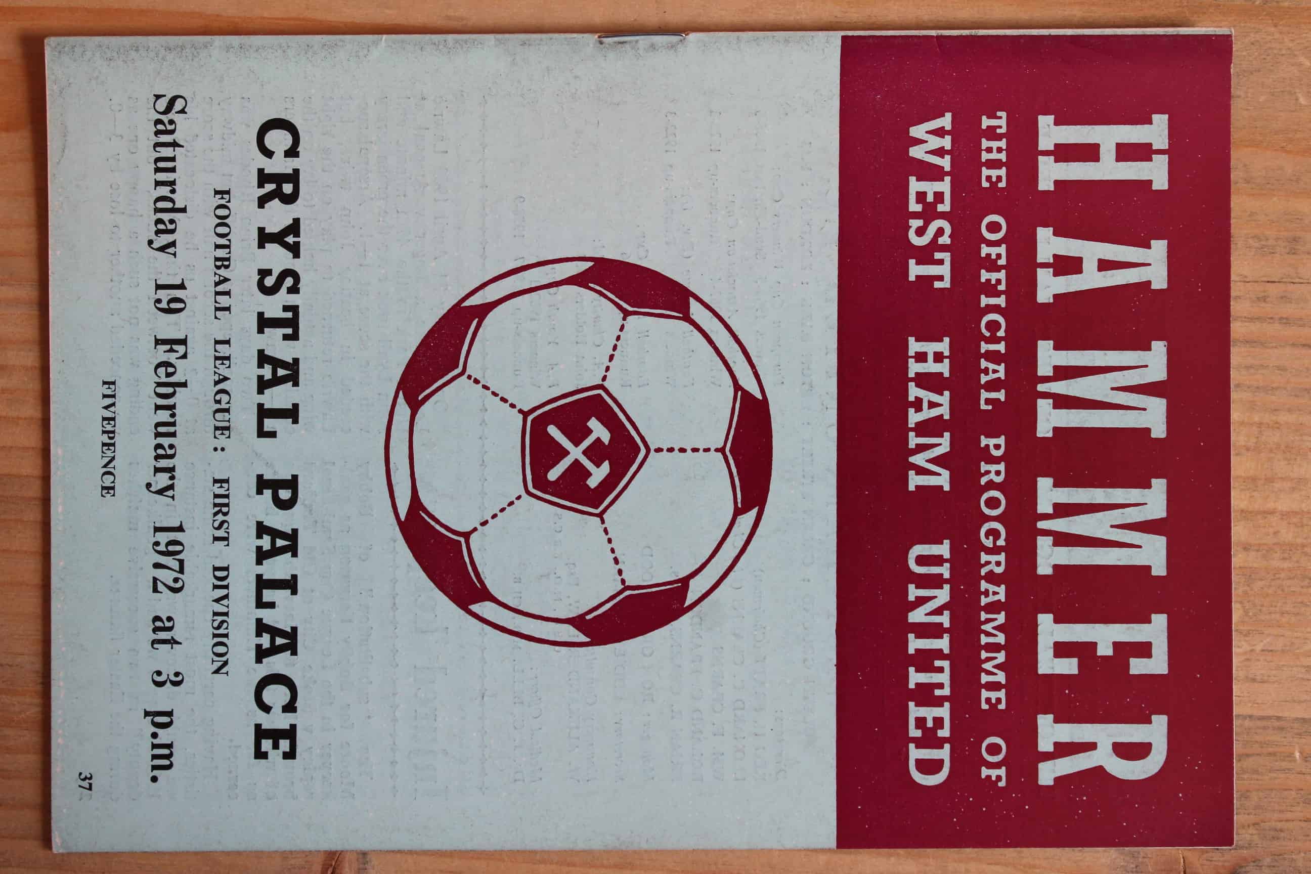 West Ham United FC v Crystal Palace FC